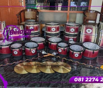 Drum HTS merah marun gradasi cream