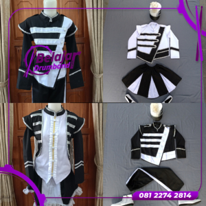 Seragam Drumband Hitam Putih Siap Tampil Elegan