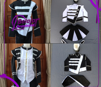 Seragam Drumband Hitam Putih Siap Tampil Elegan
