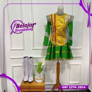 baju mayoret hijau payet emas