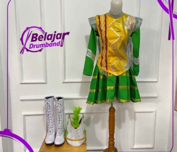 baju mayoret hijau payet emas