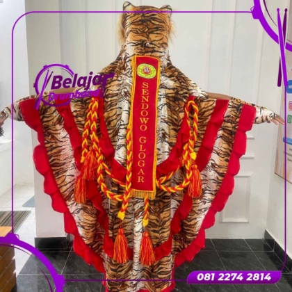 Maskot Kepala Harimau Custom Warna