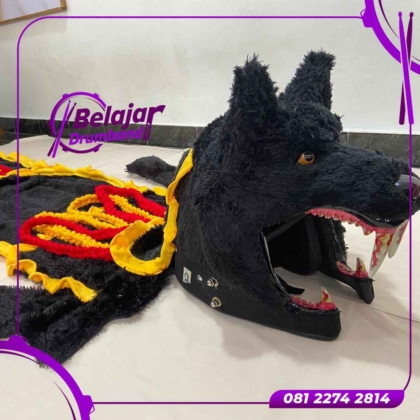 Kostum Maskot Serigala Hitam