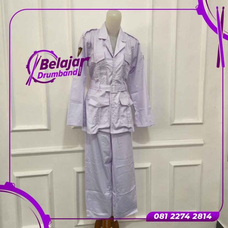 Baju Paskibra Putih Dengan Logo