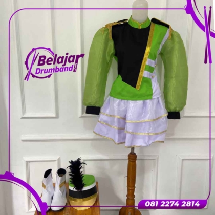 Baju Drumband TK Putri Warna Hijau